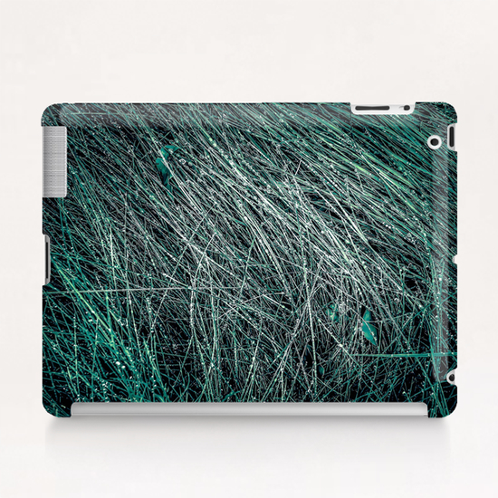 green silky grass texture abstract Tablet Case by Timmy333
