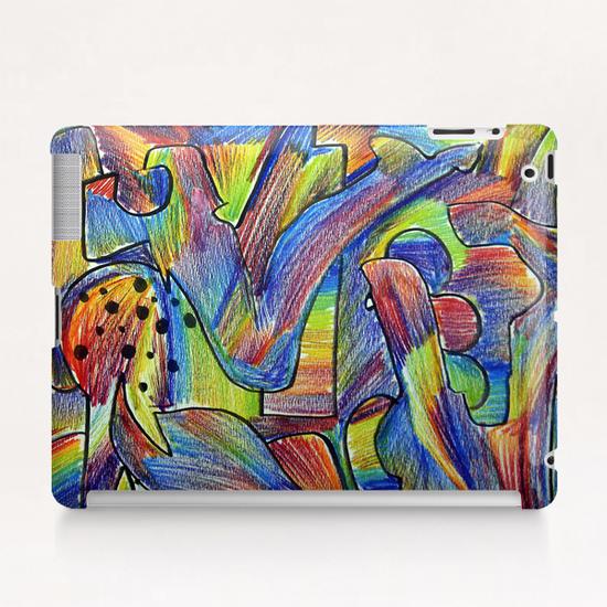 Foule multicolore Tablet Case by Denis Chobelet