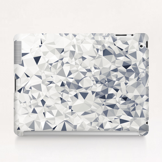 geometric triangle pattern abstract in black and white Tablet Case by Timmy333