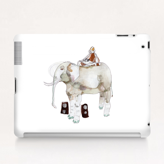Elephant with a Boy Tablet Case by electrobudista