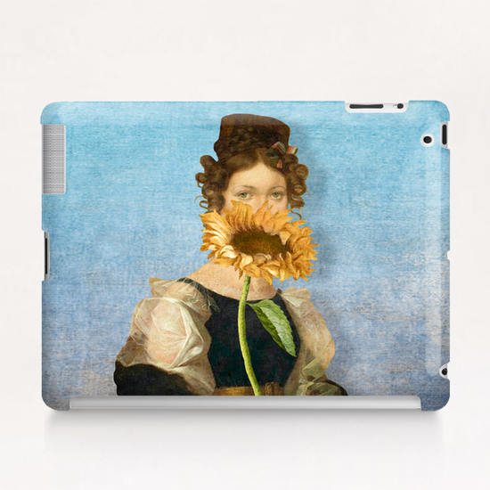 Girl with Sunflower 1 Tablet Case by DVerissimo