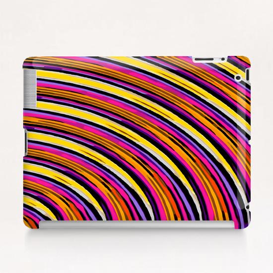 pink purple brown yellow orange circle line pattern  Tablet Case by Timmy333