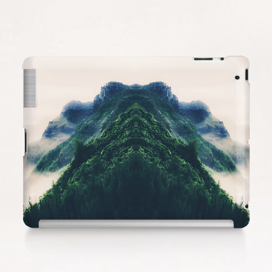 beautiful green mountain in the foggy day Tablet Case by Timmy333