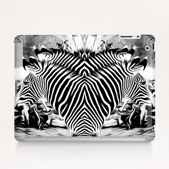 drawing and painting zebras in black and white Tablet Case by Timmy333