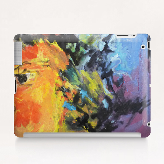 Lion Diptych - Right Tablet Case by Georgio Fabrello