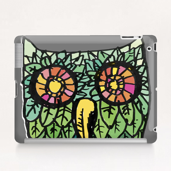 Happy Owl Tablet Case by Yann Tobey