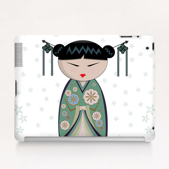 Green kokeshi Tablet Case by PIEL Design