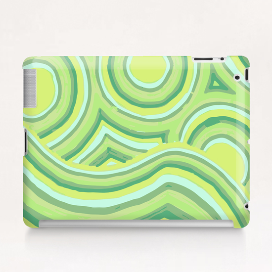Green Color Burst Tablet Case by ShinyJill