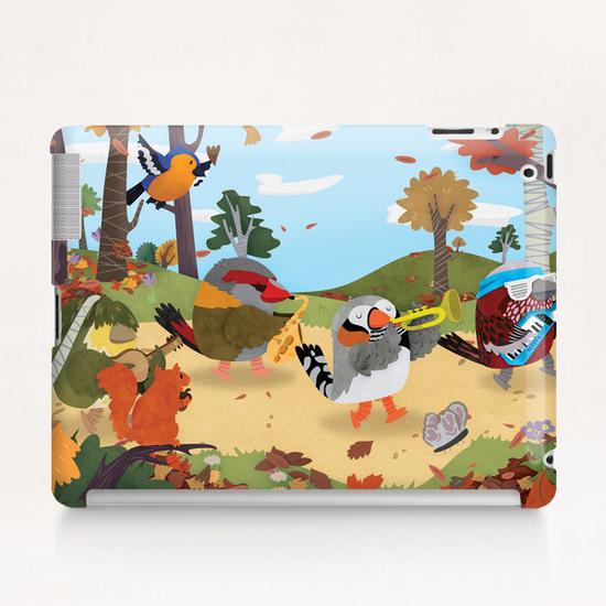 Bird Band Marching Through The Woods Tablet Case by Claire Jayne Stamper