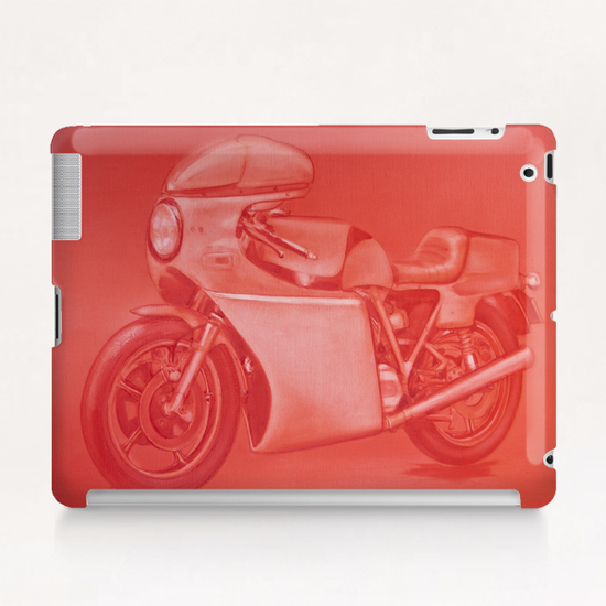 Red Motonochrome Tablet Case by di-tommaso