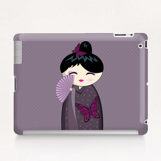 Purple kokeshi Tablet Case by PIEL Design