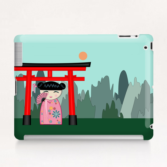 Red gate kokeshi Tablet Case by PIEL Design