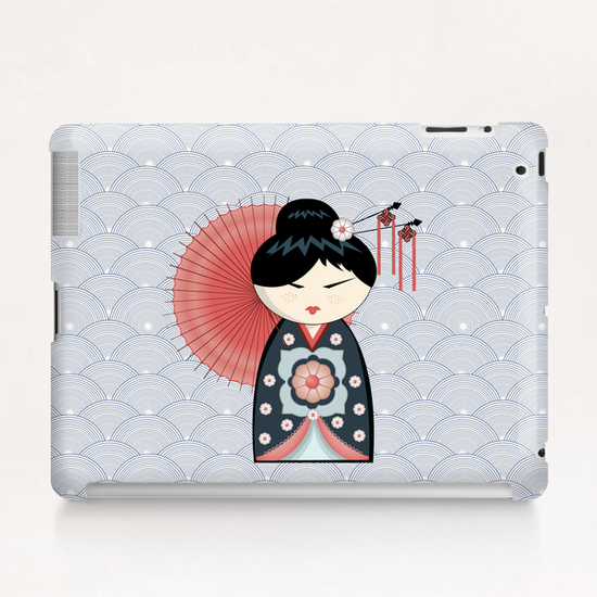 Red umbrella kokeshi Tablet Case by PIEL Design