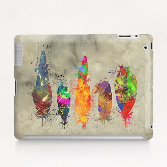 Painted feathers Tablet Case by Alexandre Ibáñez