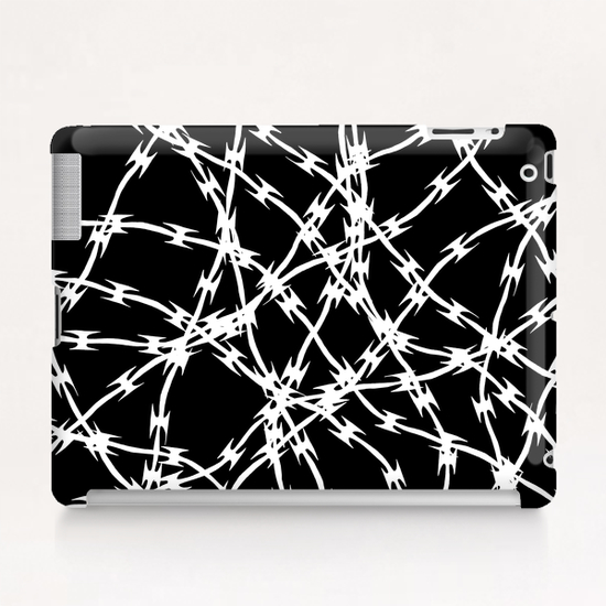 Trapped White on Black Tablet Case by Emeline Tate