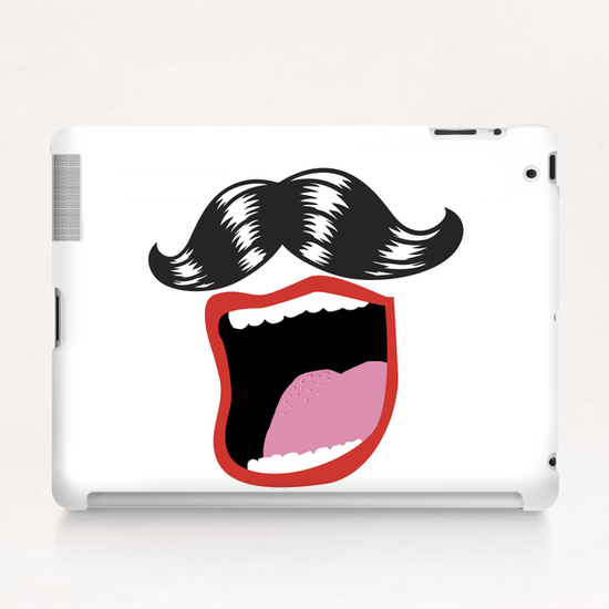 Moustache Mouth Tablet Case by Alex Xela