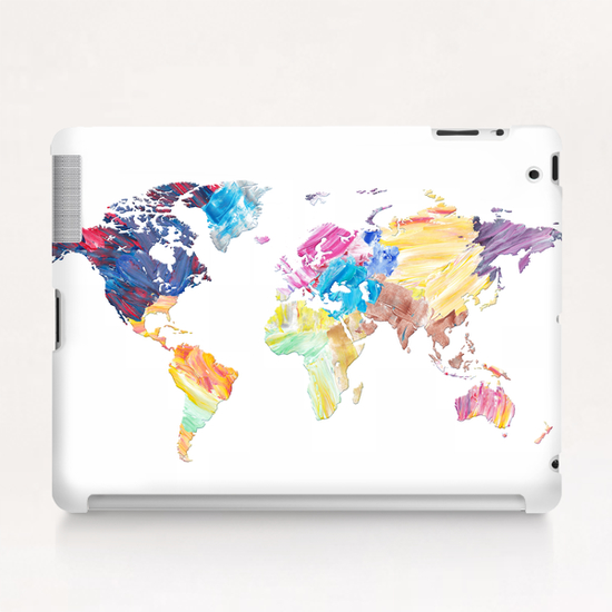Abstract Colorful World Map Tablet Case by Art Design Works