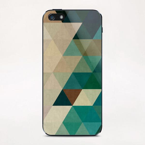 Green Triangular Pattern iPhone & iPod Skin by Vitor Costa