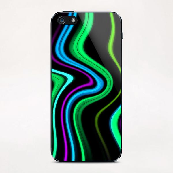 Abstract Waved Color Lines iPhone & iPod Skin by Divotomezove
