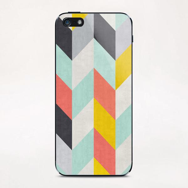 Geometric and colorful chevron I iPhone & iPod Skin by Vitor Costa