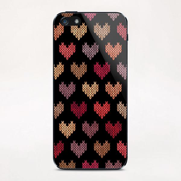 Colorful Knitted Hearts X 0.3 iPhone & iPod Skin by Amir Faysal