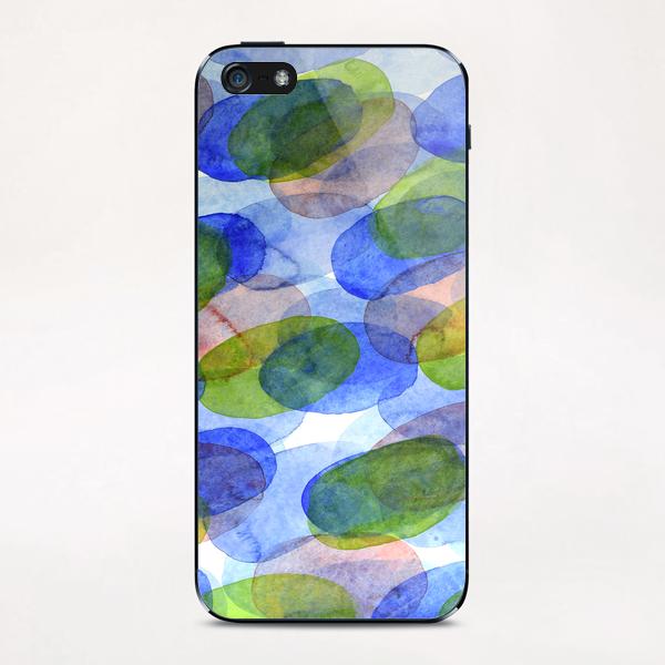 Green Blue Red Ovals iPhone & iPod Skin by Heidi Capitaine