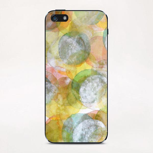 Silver Green Yellow Circles iPhone & iPod Skin by Heidi Capitaine