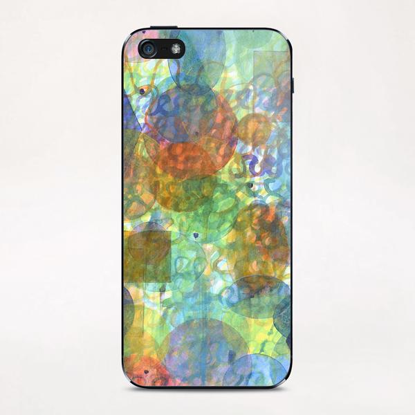 Bubbling Geometric Forms over Curved Lines iPhone & iPod Skin by Heidi Capitaine