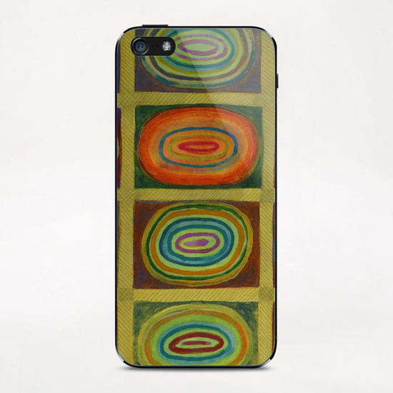 Ringed Ovals within Hatched Grid iPhone & iPod Skin by Heidi Capitaine