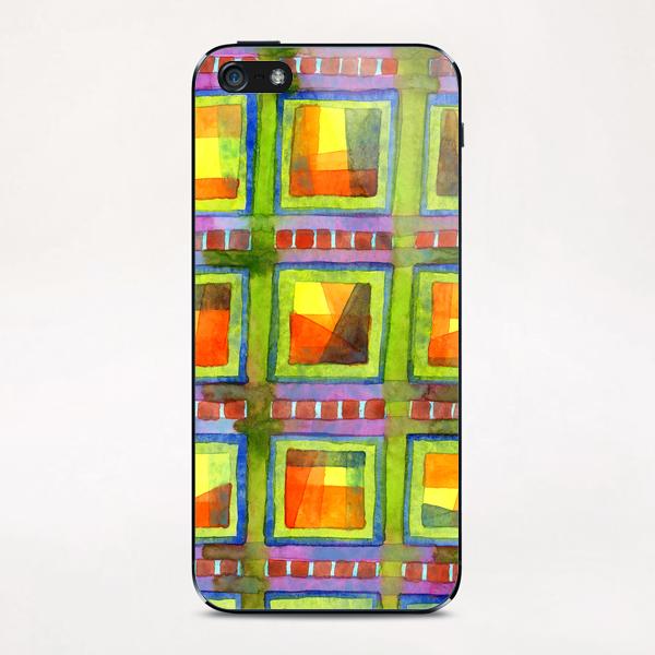 Light behind colorful geometric Windows  iPhone & iPod Skin by Heidi Capitaine