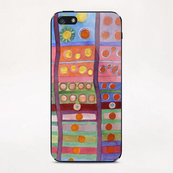 Colorful Grid Pattern with Numerous Circles   iPhone & iPod Skin by Heidi Capitaine