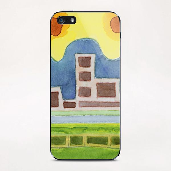 Surreal Simplified Cityscape  iPhone & iPod Skin by Heidi Capitaine