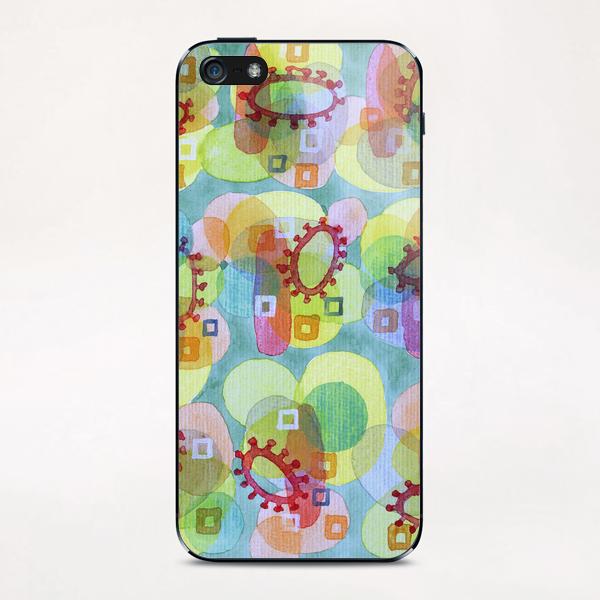 Lovely Pattern with Red Rings  iPhone & iPod Skin by Heidi Capitaine