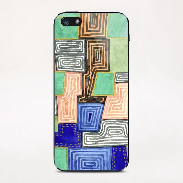 Complex Pattern with Golden Lines iPhone & iPod Skin by Heidi Capitaine