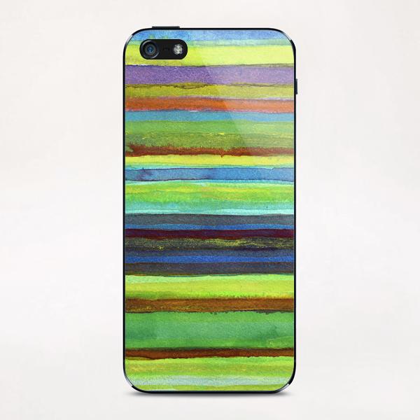 Colorful Horizontal Stripes  iPhone & iPod Skin by Heidi Capitaine