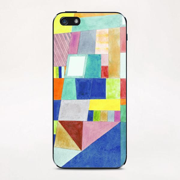Colorful Abstract with Slantings and Windows  iPhone & iPod Skin by Heidi Capitaine