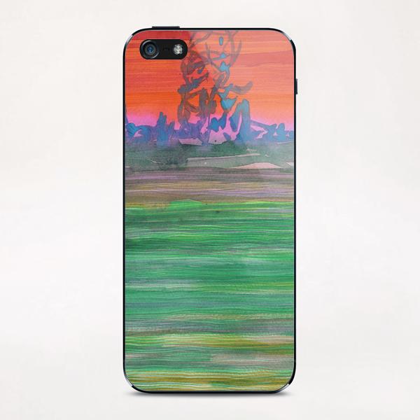 Landscape with Striped Field  iPhone & iPod Skin by Heidi Capitaine