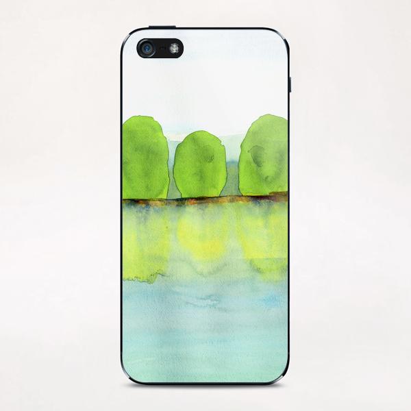 Trees Refecting On The Water  iPhone & iPod Skin by Heidi Capitaine