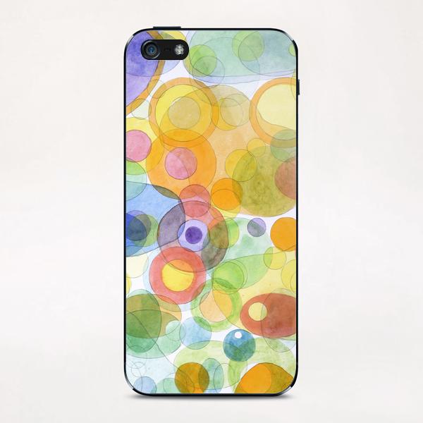 Vividly interacting Circles Ovals and Free Shapes iPhone & iPod Skin by Heidi Capitaine