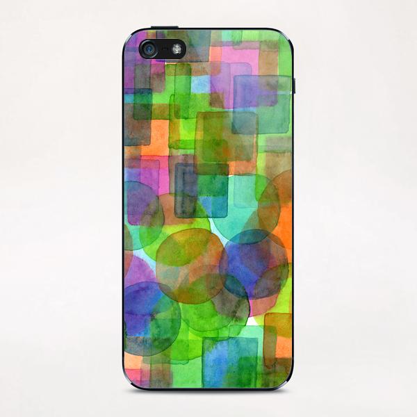 Befriended Squares and Bubbles  iPhone & iPod Skin by Heidi Capitaine
