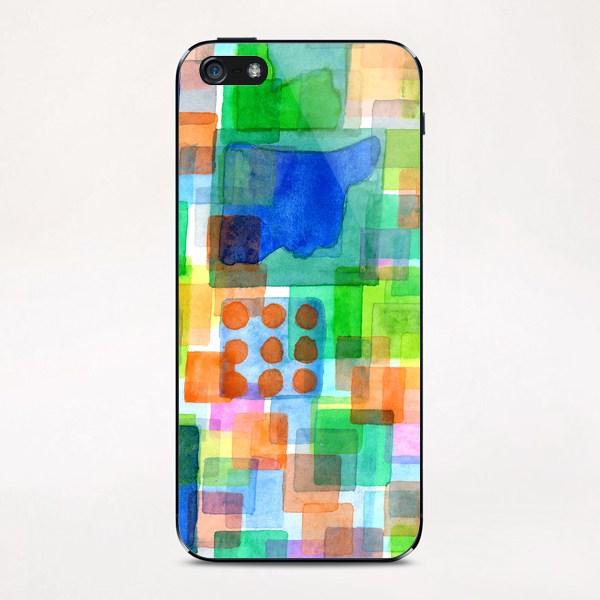 Playful Squares  iPhone & iPod Skin by Heidi Capitaine