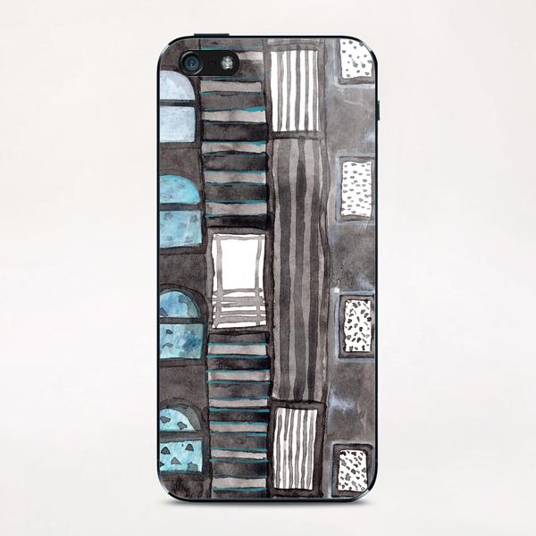 Gray Facade with Lighted Windows  iPhone & iPod Skin by Heidi Capitaine
