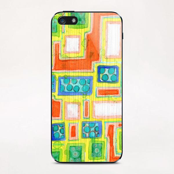 Structured Beautiful Bright Pattern with Vertical Pencil Lines  iPhone & iPod Skin by Heidi Capitaine