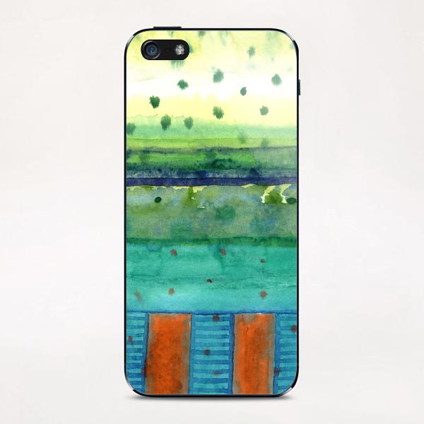 Orange Posts with Landscape  iPhone & iPod Skin by Heidi Capitaine