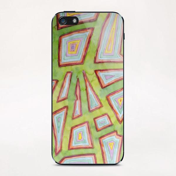Map Pattern on Spring Green iPhone & iPod Skin by Heidi Capitaine