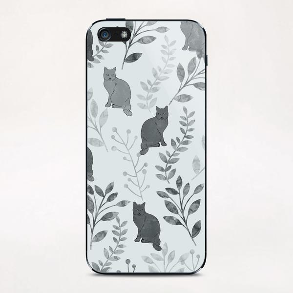 Floral and Cat X 0.3 iPhone & iPod Skin by Amir Faysal
