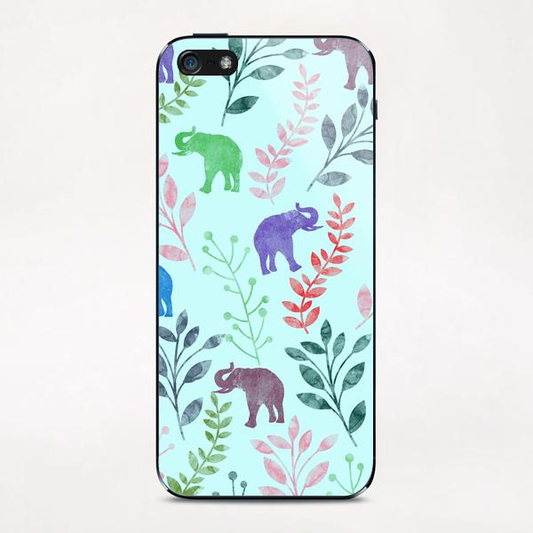 Floral and Elephant X 0.2 iPhone & iPod Skin by Amir Faysal