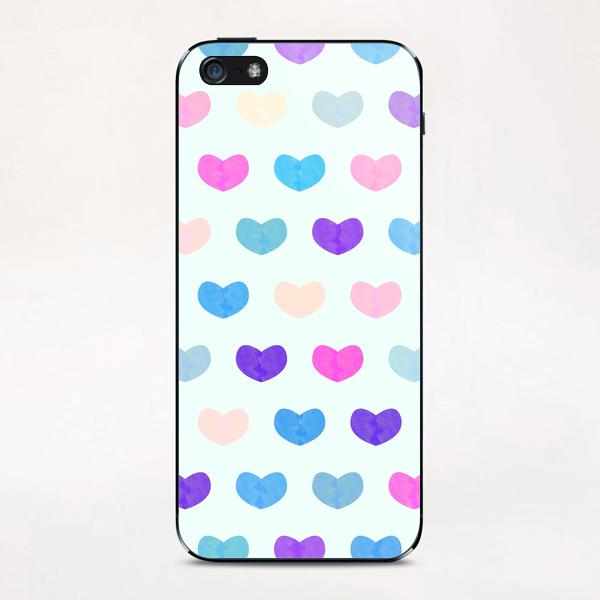 Cute Watercolor Hearts iPhone & iPod Skin by Amir Faysal
