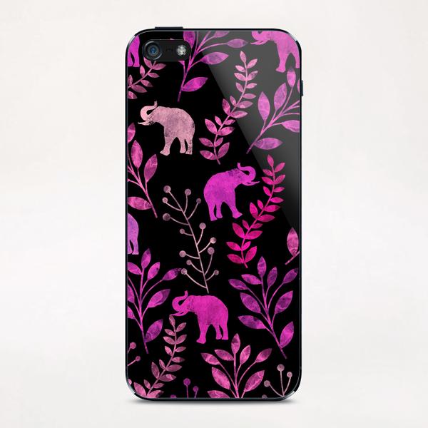 Floral and Elephant  iPhone & iPod Skin by Amir Faysal