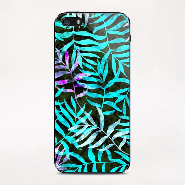 Watercolor Tropical Palm Leaves X 0.4 iPhone & iPod Skin by Amir Faysal